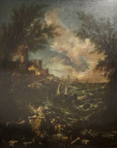 "Kustvy med skeppsvrak" av Alessandro Magnasco av Alessandro Magnasco