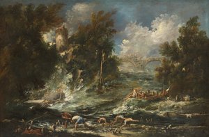 Stormen, ca 1710-1720 av Alessandro Magnasco