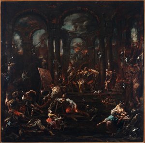 Tiggarmålaren (olja på duk av Alessandro Magnasco