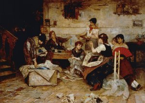 Kvinnor som arbetar pärlor