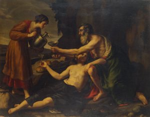 Lot och hans döttrar (olja på duk)