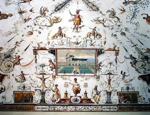 Salettas tak, ca 1570 (väggmålning) av Alessandro del (attr.to) Barbiere