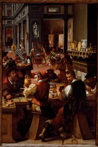 Guldsmedens verkstad (Målning av Alessandro di Vincenzio Fei