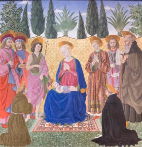 Madonna och barn med helgon, känd som Cafaggiolo altartavla