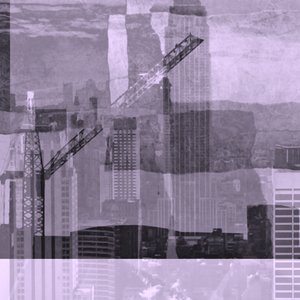 Stadsbild, 2019, (blandade media; collage; hittat objekt) av Alex Caminker