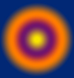 Geometriska lampor, #6, (gradient) av Alex Caminker