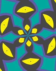 arabesque #4,2019,(blandade media) av Alex Caminker