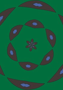 arabesque #8,2019,(blandade media) av Alex Caminker