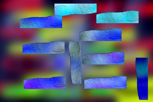 etude #2,2019,(blandade media) av Alex Caminker