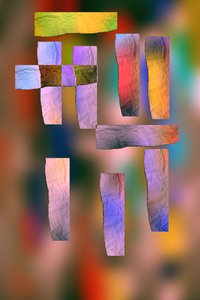 etyd #4,2019,(blandade media) av Alex Caminker