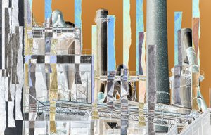 tyg II, 2019, (collage) av Alex Caminker