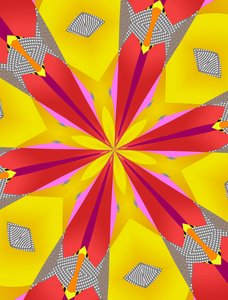 blommor #109,2019,(blandade media) av Alex Caminker