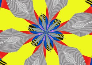 blommor #114,2019,(blandade media) av Alex Caminker
