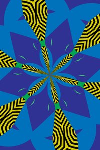 blommor #22,2019,(blandade media) av Alex Caminker