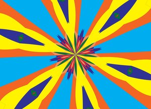 blommor #28,2019,(blandade media) av Alex Caminker