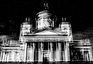 fragment of the City #2,2019,(blandade media) av Alex Caminker