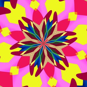 trädgårdsblomma, 2019, (blandade media) av Alex Caminker