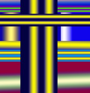 högspänningsledningar, 2019, (gradient) av Alex Caminker