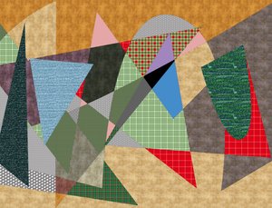 landskap #1,2019,(blandade media) av Alex Caminker