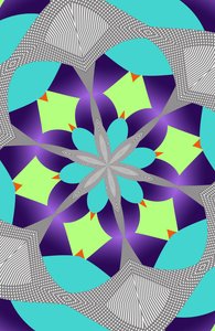 ornament #102,(blandade media) av Alex Caminker