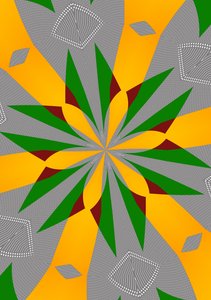ornament #104,(blandade media) av Alex Caminker