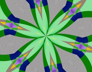 ornament #116,2019,(blandade media) av Alex Caminker