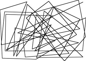 string-line as a cubism, 2017, (mixed media) av Alex Caminker