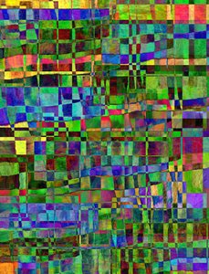 struktur c,2019,(blandade media) av Alex Caminker