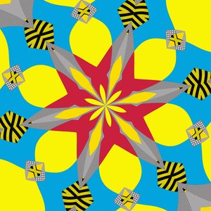 symmetri #11,2019,(blandade media) av Alex Caminker