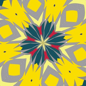symmetri #12,2019,(blandade media) av Alex Caminker