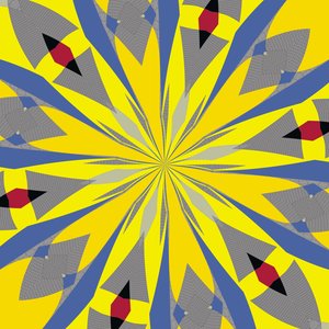 symmetri #14,2019,(blandade media) av Alex Caminker