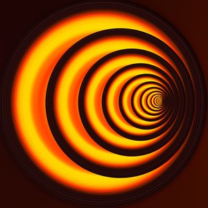 underjordisk väg (orange), 2019, (blandade media) av Alex Caminker