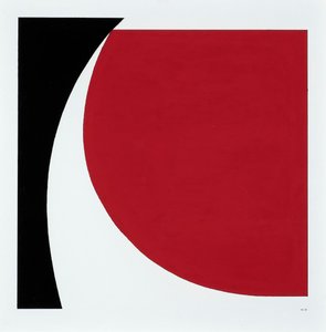 Cut Left, 2023 (emalj på kort) av Alex Dunn