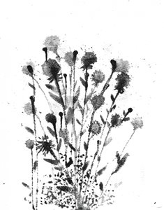 Abstrakt bläckblomning