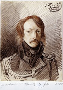 Porträtt av Alexei Pavlovich Lanskoy (1789-1855). (Porträtt av A.P. Lanskoy). Verk av Alexander Osipovich Orlowsky (1777-1832), penna och sangvin på papper