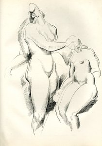 Tyska: Figurliche Kompositio Figurliche Komposition (Figurativ Komposition), från Genius, Zeitschrift für werdende und alte Kunst av Alexander Archipenko