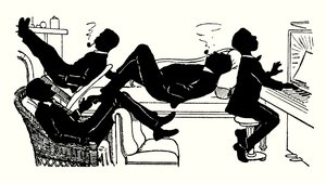 Illustration för We Three and Troddles (litografi) av Alexander Carruthers Gould