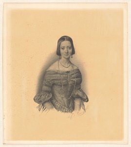 Porträtt av Antoinette Marie Henriette Jeanne Reigersman, fru till Jonkheer Mr Pieter van den Brandeler av Alexander Cesar August Valois (signed by artist)