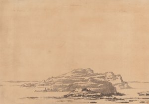 Fantastiskt landskap av Alexander Cozens