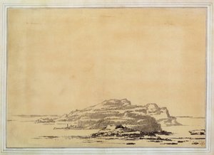 Fantastiskt landskap, 1780-85 (tvätt med penna på papper)