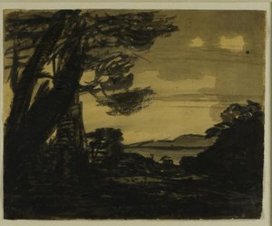 Getter på kanten av en sjö av Alexander Cozens