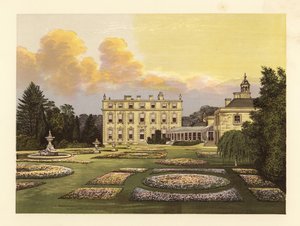 Ditchley hus och trädgårdar, Oxfordshire, England.