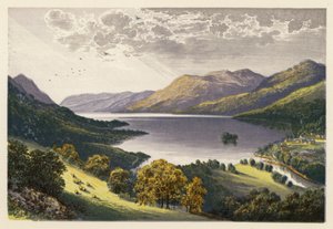 Skotsk landskapsbild av Loch: Loch Earn (färglitografi) av Alexander Francis (after) Lydon