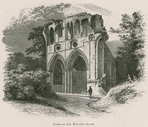 Dryburgh Abbey, Sir Walter Scotts grav av Alexander Francis Lydon