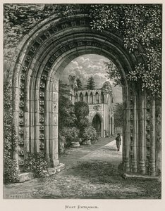 Dryburgh Abbey, västra entrén av Alexander Francis Lydon