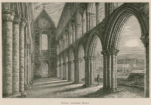 Jedburgh Abbey, mittskepp, västerut av Alexander Francis Lydon
