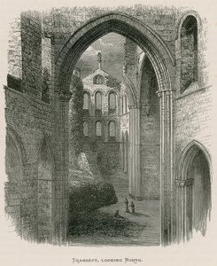 Kirkstall Abbey, tvärskepp, ser norrut av Alexander Francis Lydon