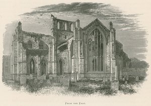 Melrose Abbey, från öster