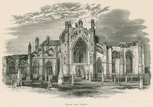 Melrose Abbey, från söder