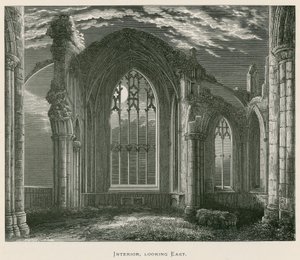Melrose Abbey, interiör, med blick österut av Alexander Francis Lydon